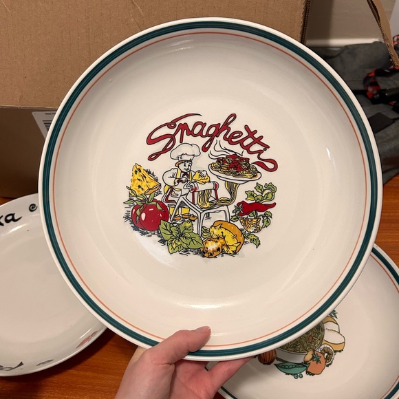 Vintage Tre Ci large pasta bowls - Picture 4 of 4